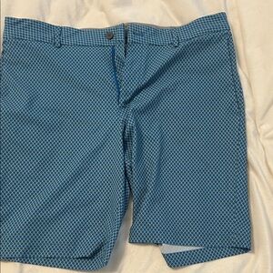 Walter Hagen Teal Geometric Men's Shorts